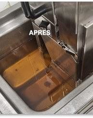 Huile propre, après avoir utilisé l'appareil de filtration Cuirassé